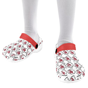 #Rossolini1# Team White Custom Print Foam Crocs for Kids