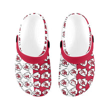 #Rossolini1# Team Red/White Custom Print Foam Crocs for Kids