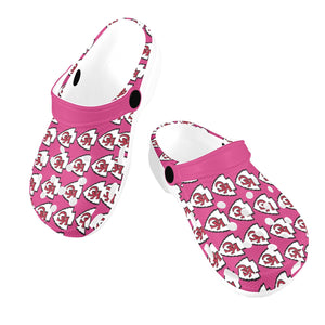 #Rossolini1# Team Pink Custom Print Foam Crocs for Kids