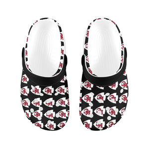 #Rossolini1# Team Black Custom Print Foam Crocs for Kids