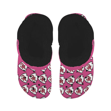 #Rossolini1# Team Pink/Black Inside Fleece Lined Foam Crocs for Adults