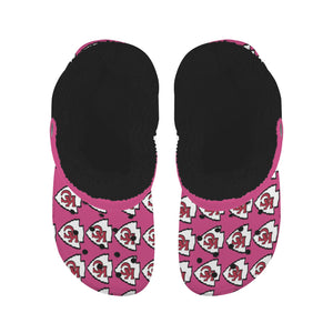 #Rossolini1# Team Pink/Black Inside Fleece Lined Foam Crocs for Adults