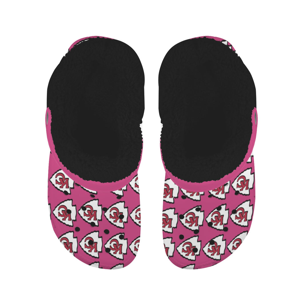 #Rossolini1# Team Pink/Black Inside Fleece Lined Foam Crocs for Adults