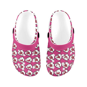 #Rossolini1# Team Pink Custom Print Foam Crocs for Kids