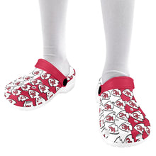 #Rossolini1# Team Red/White Custom Print Foam Crocs for Kids