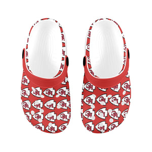 #Rossolini1# Team Red Custom Print Foam Crocs for Kids