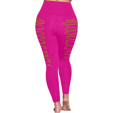 #Rossolini1# TheName Hot Pink Plus Size High Waist Leggings (Model L44)