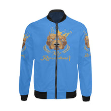 #MASKOFF# Blue Bomber Jacket for Men (Model H31)