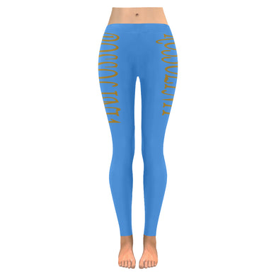 #Rossolini1# TheName Blue Low Rise Leggings (Invisible Stitch) (Model L05)