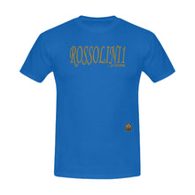 #Rossolini1.com# Gold Writing Blue Men's T-Shirt