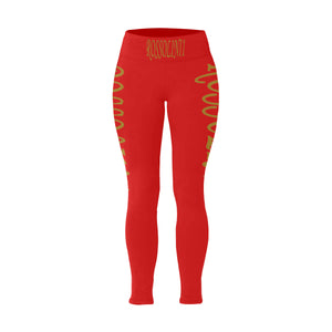 #Rossolini1# TheName Red Plus Size High Waist Leggings (Model L44)