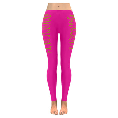 #Rossolini1# TheName Hot Pink Low Rise Leggings (Invisible Stitch) (Model L05)