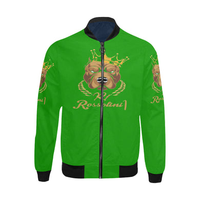 #MASKOFF# Green Bomber Jacket for Men (Model H31)