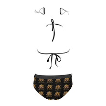 #Rossolini1# Charcoal Stringy Selvedge Bikini Set with Mouth Mask (S11)