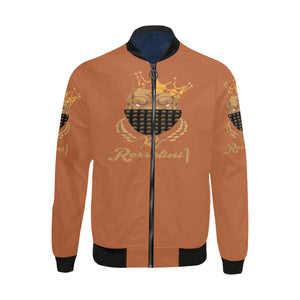 #MASKON# Root Beer Bomber Jacket for Men (Model H31)