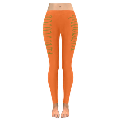 #Rossolini1# TheName Orange Low Rise Leggings (Invisible Stitch) (Model L05)