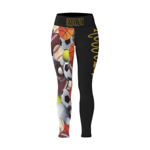 #Rossolini1# TheName BALLIN Plus Size High Waist Leggings (Model L44)