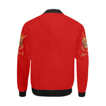 #MASKOFF# Red Bomber Jacket for Men (Model H31)