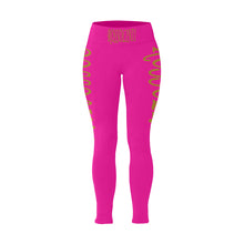 #Rossolini1# TheName Hot Pink Plus Size High Waist Leggings (Model L44)