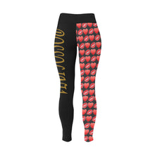 #Rossolini1# TheName LIPS and HEARTS Plus Size High Waist Leggings (Model L44)