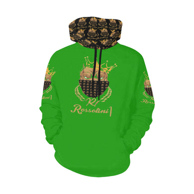 #MASK ON# Green Hoodie for Men (Model H13)