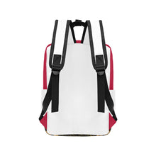 #Rossolini1# Red/White Twin Handle Backpack (Model 1732)