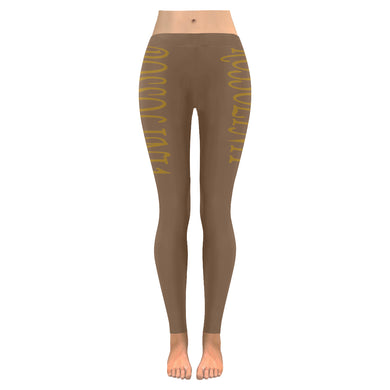 #Rossolini1# TheName Brown Low Rise Leggings (Invisible Stitch) (Model L05)