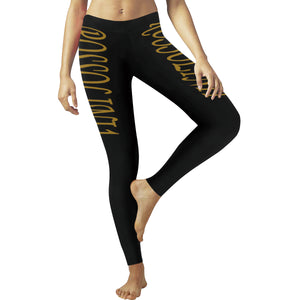 #Rossolini1# TheName Black Low Rise Leggings (Invisible Stitch) (Model L05)