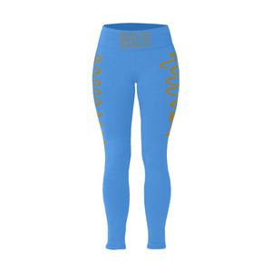 #Rossolini1# TheName Blue Plus Size High Waist Leggings (Model L44)