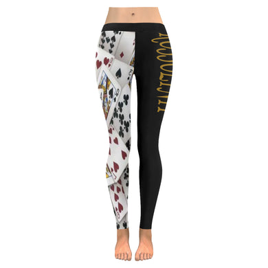 #Rossolini1# TheName 52 Card Pickup Low Rise Leggings (Invisible Stitch) (Model L05)