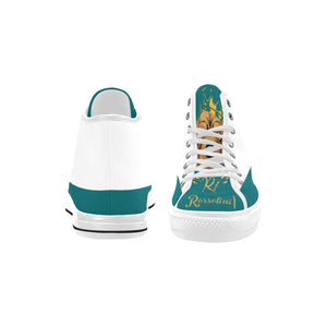 #Rossolini1# Flavor White/Kelly Green Vancouver H Women's Canvas Shoes (1013-1)