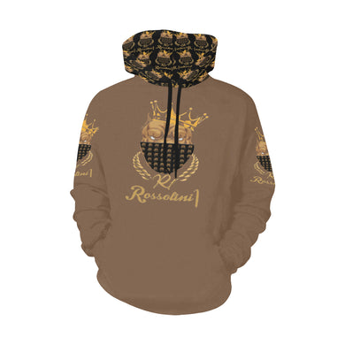 #MASK ON# Brown Hoodie for Men (Model H13)