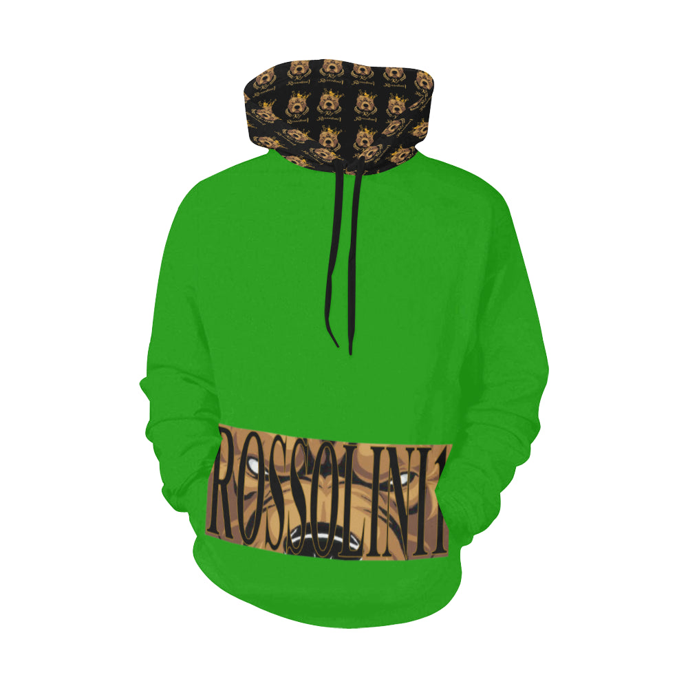 #Rossolini1# Green Hoodie for Women (Model H13)