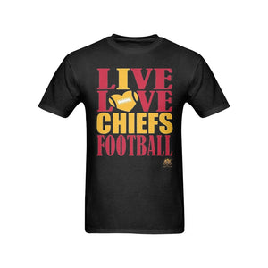 #Rossolini1# Live Love Chiefs Football Black T-Shirt