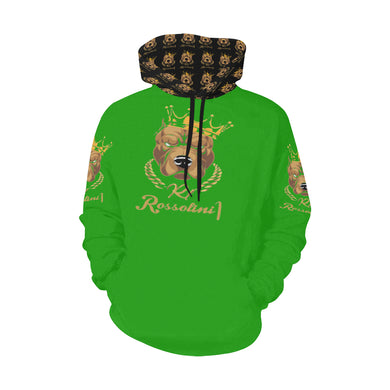 #MASK OFF# Green Hoodie for Women (Model H13)