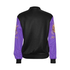 #MASKOFF# B/P Bomber Jacket for Women (Model H36)