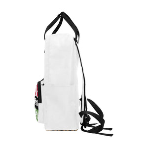 #Rossolini1# Black Lives Matter White Twin Handle Backpack (Model 1732)