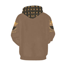 #MASK ON# Brown Hoodie for Women (Model H13)