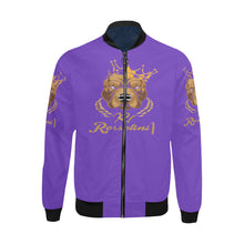 #MASKOFF# Purple Bomber Jacket for Men (Model H31)