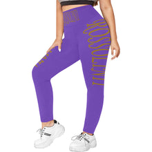 #Rossolini1# TheName Purple Plus Size High Waist Leggings (Model L44)