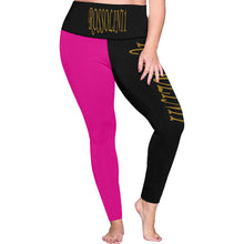 #Rossolini1# TheName B/HP Plus Size High Waist Leggings (Model L44)