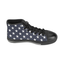 #Rossolini1# InSider Blue Back Stars High Top Canvas Shoes for Kid (Model 017)