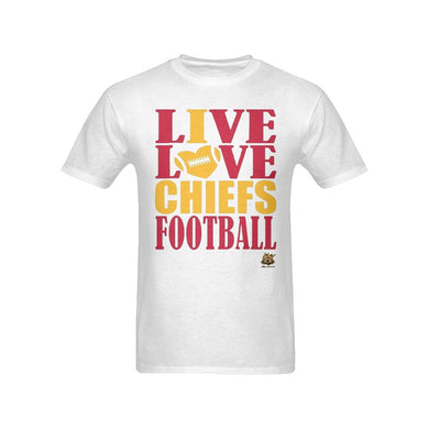 #Rossolini1# Live Love Chiefs Football White T-Shirt