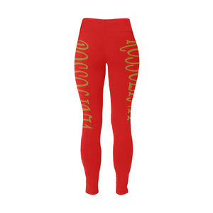 #Rossolini1# TheName Red Plus Size High Waist Leggings (Model L44)