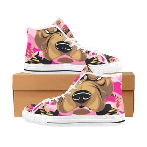 #Rossolini1# Streetz Black/Pink Camo White Bottom Vancouver H Women's Canvas Shoes (1013-1)