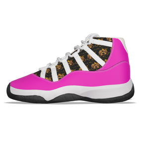 Rossolini1 Hot Pink Men's High Top Basketball Shoes