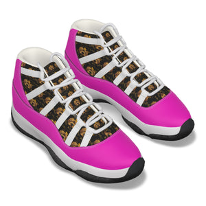 Rossolini1 Hot Pink Men's High Top Basketball Shoes