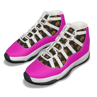 Rossolini1 Hot Pink Women's High Top Basketball Shoes