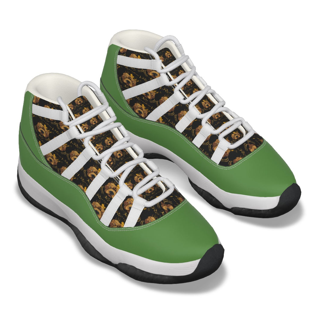 Rossolini1 Grass Green Women's High Top Basketball Shoes