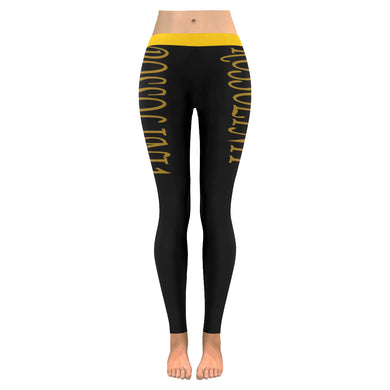 #Rossolini1# TheName Gold Trim Low Rise Leggings (Invisible Stitch) (Model L05)